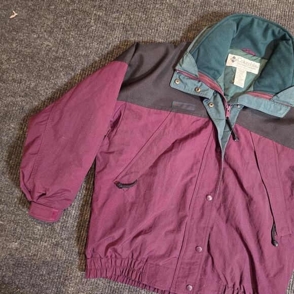 Vintage 80s 2 in 1 coat and jacket combo. womans L - Picture 2 of 5